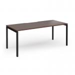 Connex Goal-Post 1800 x 800 x 725mm Single Desk - Black Frame Walnut Top GCO188-K-W