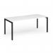Connex Goal-Post 1800 x 800 x 725mm Single Desk - Black Frame White Top GCO188-K-WH