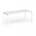 Connex Goal-Post 1800 x 800 x 725mm Single Desk - White Frame White Top GCO188-WH-WH