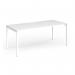 Connex Goal-Post 1800 x 800 x 725mm Single Desk - White Frame White Top GCO188-WH-WH