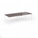 Connex Goal-Post 2800 x 1200 x 725mm Back to Back Desk (4 x 1400mm) - White Frame Walnut Top GCO2812-WH-W
