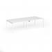 Connex Goal-Post 2800 x 1200 x 725mm Back to Back Desk (4 x 1400mm) - White Frame White Top GCO2812-WH-WH