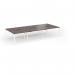 Connex Goal-Post 3600 x 1600 x 725mm Back to Back Desk (6 x 1200mm) - White Frame Walnut Top GCO3616-WH-W