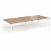 Connex Goal-Post 3600 x 1600 x 725mm Back to Back Desk (4 x 1800mm) - White Frame Beech Top GCO36L16-WH-B