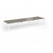 Connex Goal-Post 4200 x 1200 x 725mm Back to Back Desk (6 x 1400mm) - White Frame Nebraska Oak Top GCO4212-WH-NO