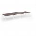 Connex Goal-Post 4200 x 1200 x 725mm Back to Back Desk (6 x 1400mm) - White Frame Walnut Top GCO4212-WH-W