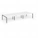 Connex Goal-Post 4200 x 1600 x 725mm Back to Back Desk (6 x 1400mm) - Black Frame White Top GCO4216-K-WH