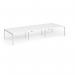 Connex Goal-Post 4200 x 1600 x 725mm Back to Back Desk (6 x 1400mm) - Silver Frame White Top GCO4216-S-WH