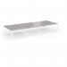 Connex Goal-Post 4200 x 1600 x 725mm Back to Back Desk (6 x 1400mm) - White Frame Grey Oak Top GCO4216-WH-GO