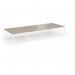 Connex Goal-Post 4200 x 1600 x 725mm Back to Back Desk (6 x 1400mm) - White Frame Nebraska Oak Top GCO4216-WH-NO