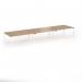 Connex Goal-Post 4800 x 1200 x 725mm Back to Back Desk (6 x 1600mm) - White Frame Beech Top GCO4812-WH-B