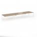 Connex Goal-Post 4800 x 1200 x 725mm Back to Back Desk (6 x 1600mm) - White Frame Kendal Oak Top GCO4812-WH-KO