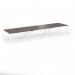 Connex Goal-Post 4800 x 1200 x 725mm Back to Back Desk (6 x 1600mm) - White Frame Walnut Top GCO4812-WH-W