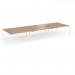 Connex Goal-Post 4800 x 1600 x 725mm Back to Back Desk (6 x 1600mm) - White Frame Beech Top GCO4816-WH-B