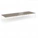 Connex Goal-Post 4800 x 1600 x 725mm Back to Back Desk (6 x 1600mm) - White Frame Nebraska Oak Top GCO4816-WH-NO