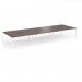 Connex Goal-Post 4800 x 1600 x 725mm Back to Back Desk (6 x 1600mm) - White Frame Walnut Top GCO4816-WH-W