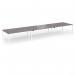 Connex Goal-Post 5400 x 1200 x 725mm Back to Back Desk (6 x 1800mm) - White Frame Grey Oak Top GCO5412-WH-GO