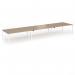 Connex Goal-Post 5400 x 1200 x 725mm Back to Back Desk (6 x 1800mm) - White Frame Kendal Oak Top GCO5412-WH-KO