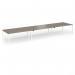 Connex Goal-Post 5400 x 1200 x 725mm Back to Back Desk (6 x 1800mm) - White Frame Nebraska Oak Top GCO5412-WH-NO