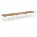 Connex Goal-Post 5400 x 1200 x 725mm Back to Back Desk (6 x 1800mm) - White Frame Oak Top GCO5412-WH-O