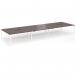 Connex Goal-Post 5400 x 1600 x 725mm Back to Back Desk (6 x 1800mm) - White Frame Walnut Top GCO5416-WH-W