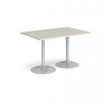Genoa rectangular dining table with silver trumpet base 1200mm x 800mm - Light Grey GDR1200-S-LG