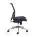 Gemini mesh task chair with no arms - black GEM300K2