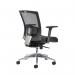 Gemini mesh task chair with no arms - black GEM300K2