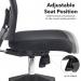 Gemini mesh task chair with no arms - black GEM300K2