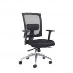 Gemini mesh task chair with adjustable arms - black GEM301K2