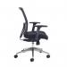 Gemini mesh task chair with adjustable arms - black GEM301K2