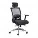 Gemini mesh task chair with adjustable arms and headrest - black GEM302K2