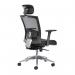 Gemini mesh task chair with adjustable arms and headrest - black GEM302K2