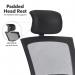 Gemini mesh task chair with adjustable arms and headrest - black GEM302K2