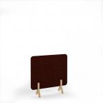 Grain Acoustic Floor Standing Screen Wooden Legs 1200w 1200h - Maroon GFSC1200-WF-MA