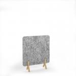 Grain Acoustic Floor Standing Screen Wooden Legs 1200w 1400h - Dark Silver Grey GFSC1400-WF-DG
