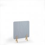 Grain Acoustic Floor Standing Screen Wooden Legs 1200w 1400h - Light Grey GFSC1400-WF-LG