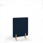 Grain Acoustic Floor Standing Screen Wooden Legs 1200w 1600h - Dark Blue GFSC1600-WF-BD