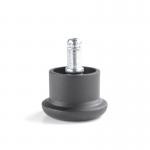 This image shows a pack of 5 black nylon glides for replacement on Dams arm rests. The glides are sleek and durable, designed to fit seamlessly onto the arm rests for added comfort and functionality.