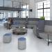Groove modular breakout seating bubble - elapse grey body with late grey top