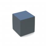 Groove modular breakout seating square - elapse grey body with range blue top GR02-EG-RB
