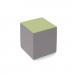 Groove modular breakout seating square - forecast grey body with endurance green top
