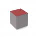 Groove modular breakout seating square - forecast grey body with extent red top