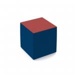 Groove modular breakout seating square - maturity blue body with extent red top GR02-MB-ER
