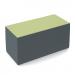 Groove modular breakout seating brick - elapse grey body with endurance green top