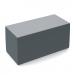 Groove modular breakout seating brick - elapse grey body with late grey top
