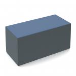 Groove modular breakout seating brick - elapse grey body with range blue top GR03-EG-RB