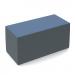 Groove modular breakout seating brick - elapse grey body with range blue top