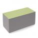 Groove modular breakout seating brick - forecast grey body with endurance green top