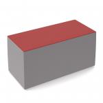 Groove modular breakout seating brick - forecast grey body with extent red top GR03-FG-ER